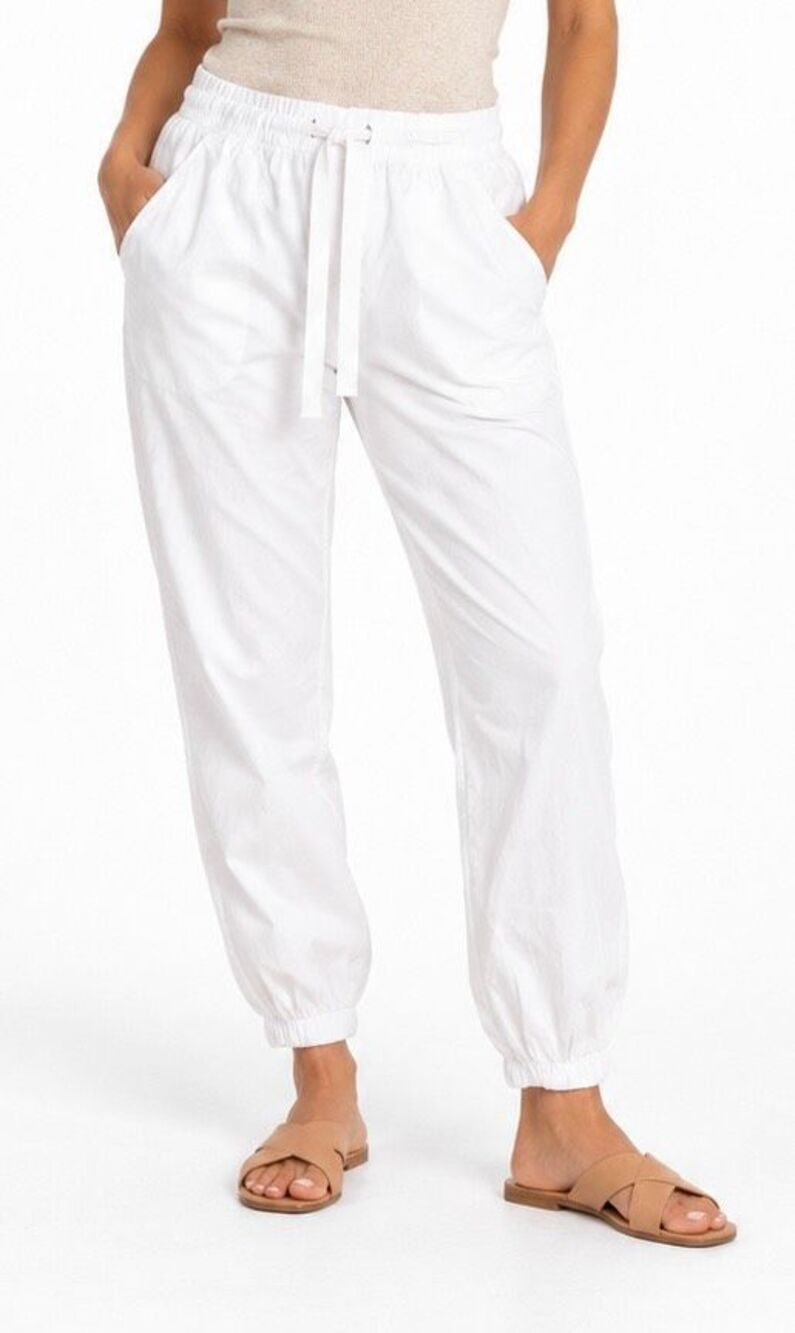 Cloth & Stone White Tencel Lyocell Pull On Jogger Pants XS